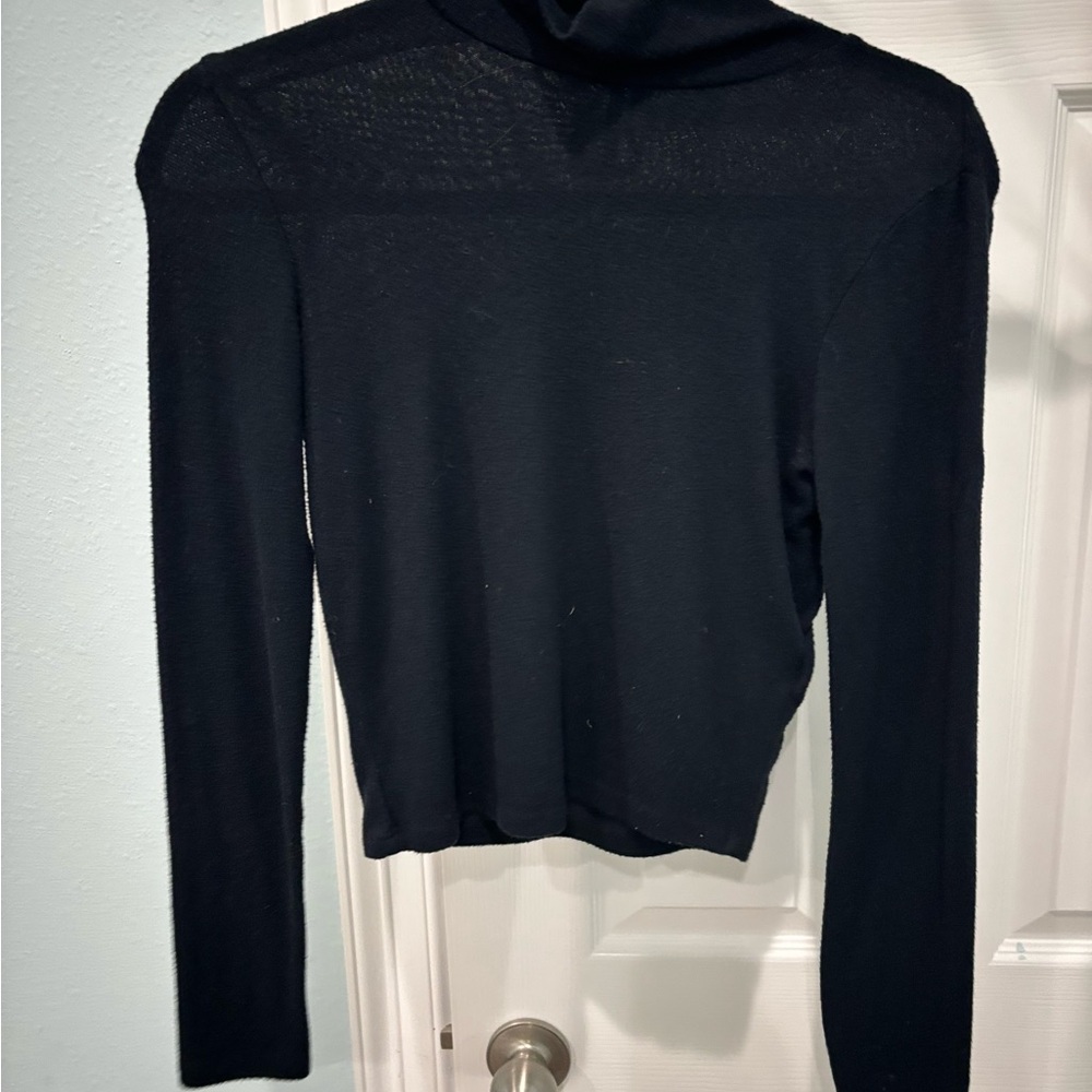 Anthropologie Black Knit Top